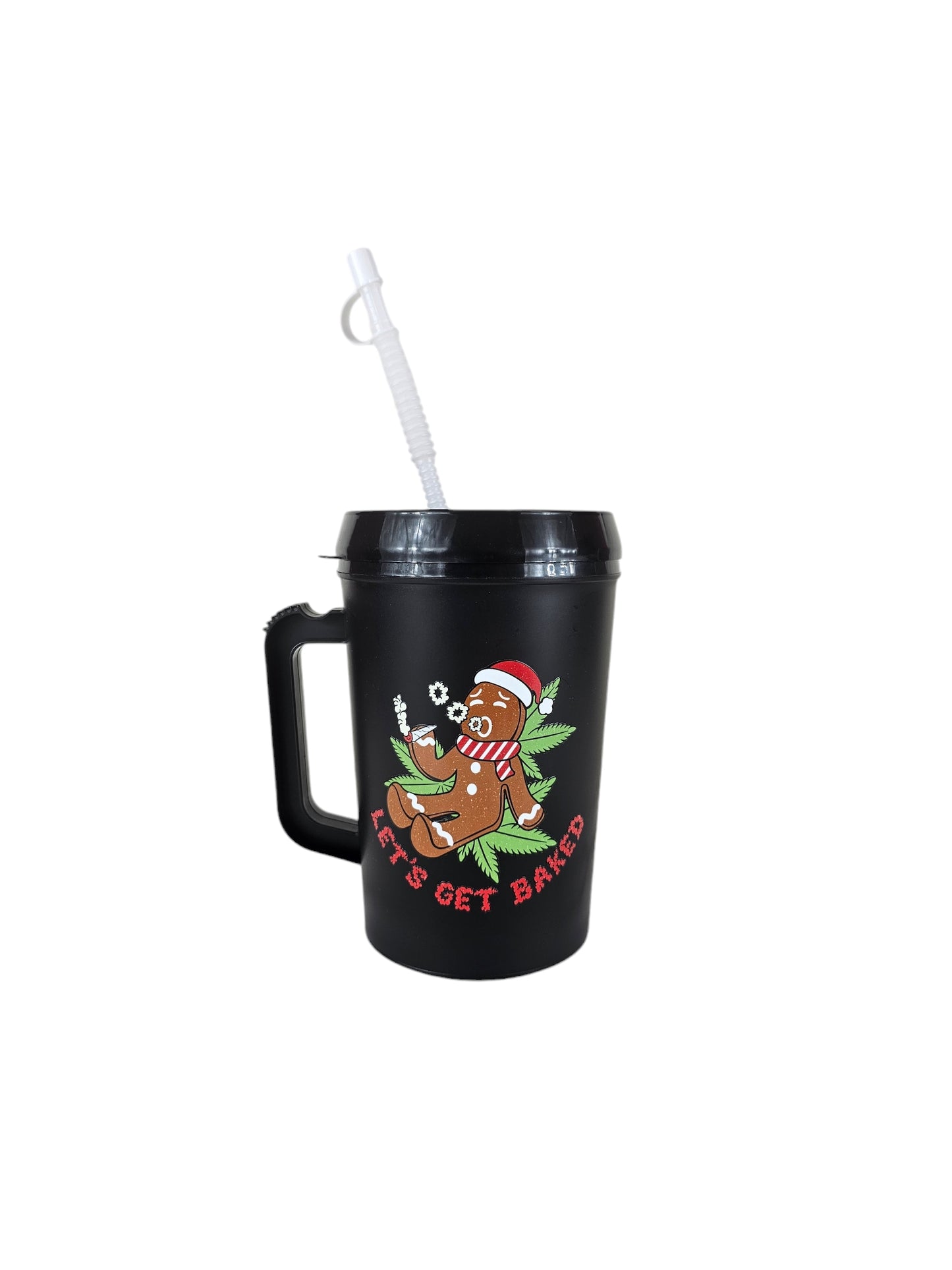 'Let's Get Baked' Gingerbread 420 Mega Trucker Mug 34oz