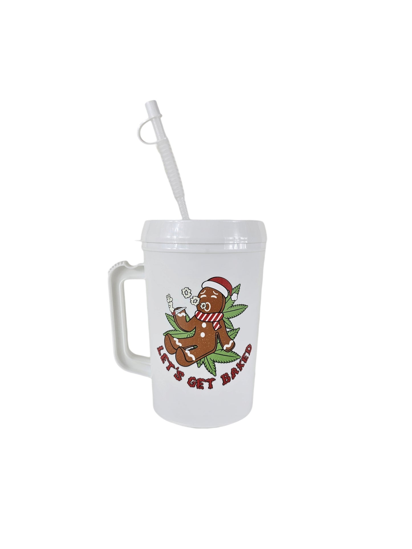 'Let's Get Baked' Gingerbread 420 Mega Trucker Mug 34oz