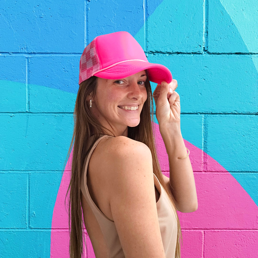 Checker Mesh Trucker Foam Hat
