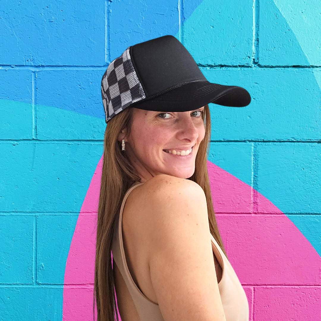 Checker Mesh Trucker Foam Hat
