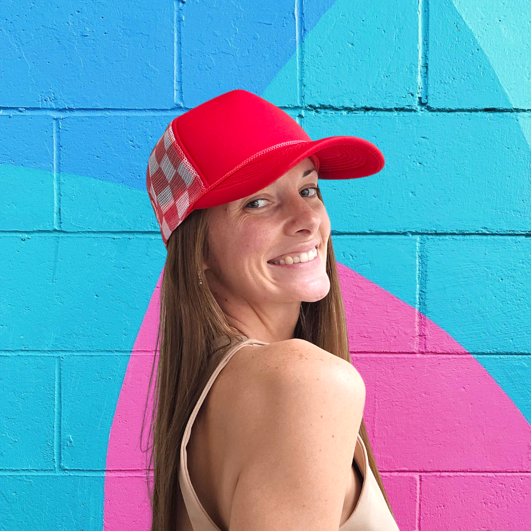 Checker Mesh Trucker Foam Hat