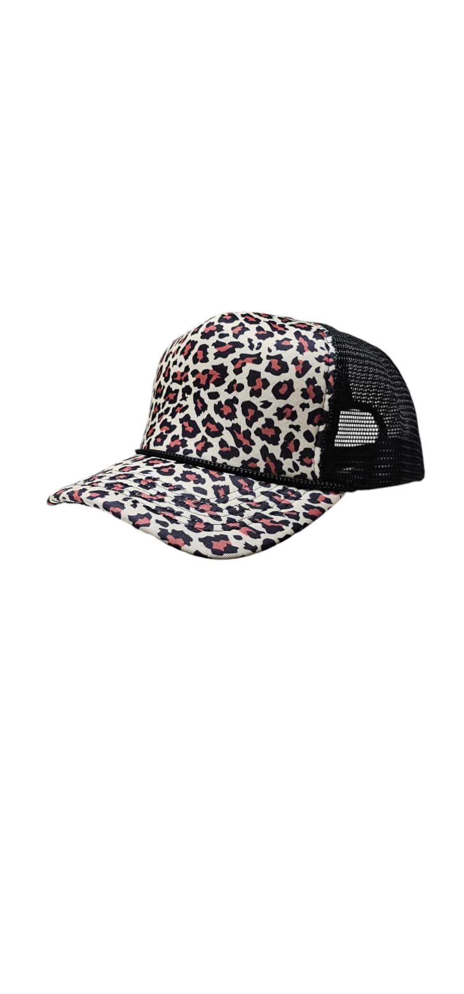 Cheetah Print Black Trucker Foam Hat