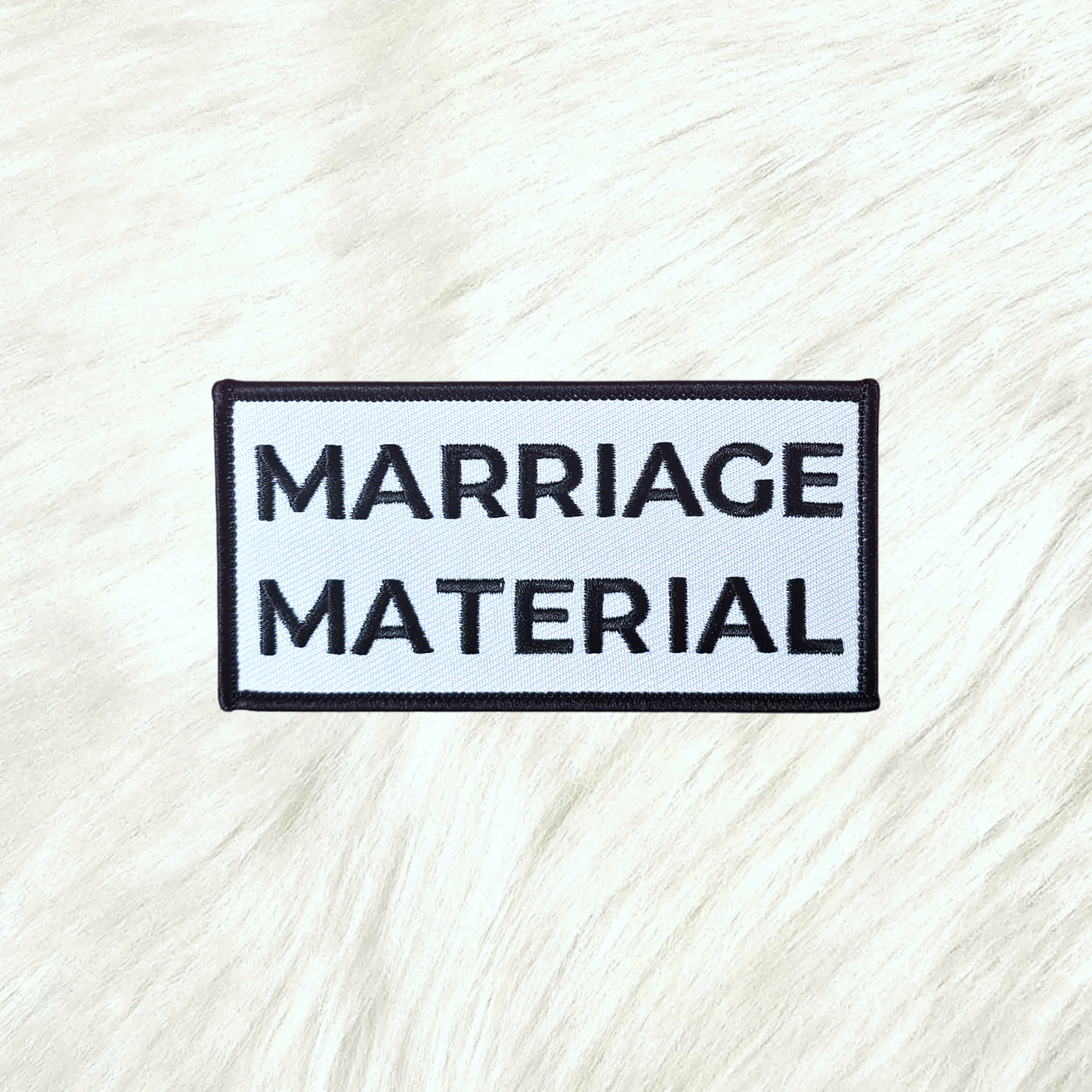 Marriage Material Embroidery Iron On Patch