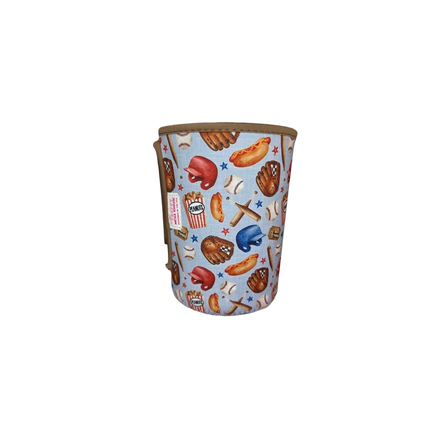 Baseball Ballpark Snacks Blue Mega Mug Drink Sleeve