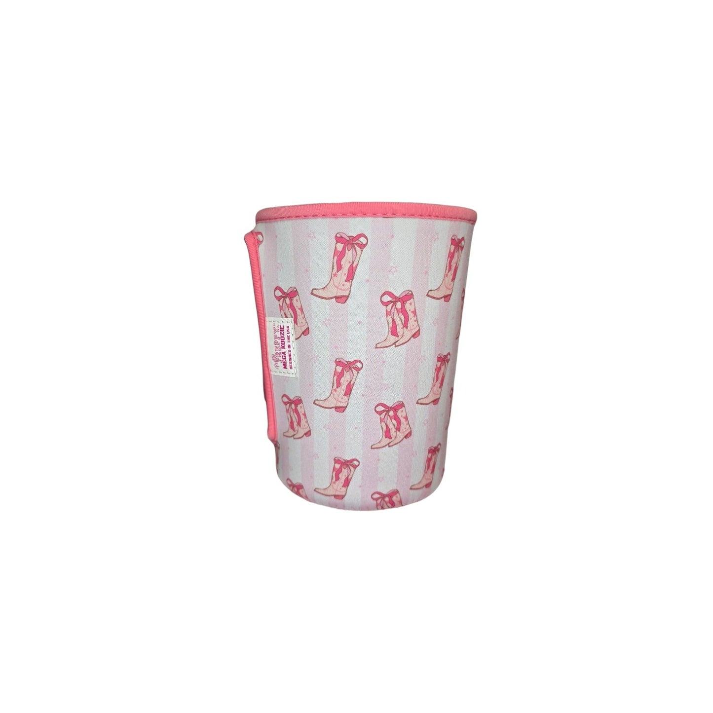 Cowgirl Boots Coquette Bow Pink Mega Mug Drink Sleeve