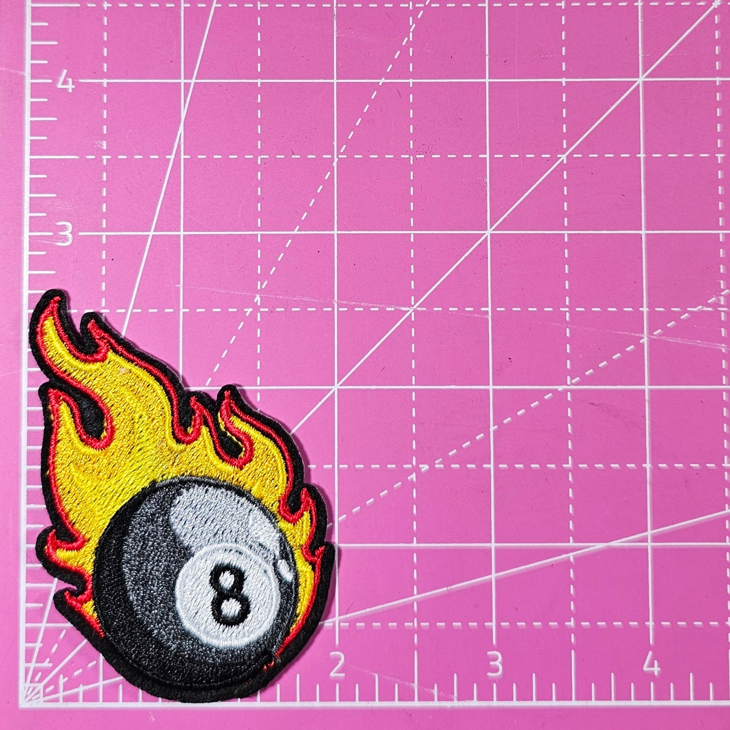 Lucky 8 Ball Gambler Vegas Embroidery Iron On Patch