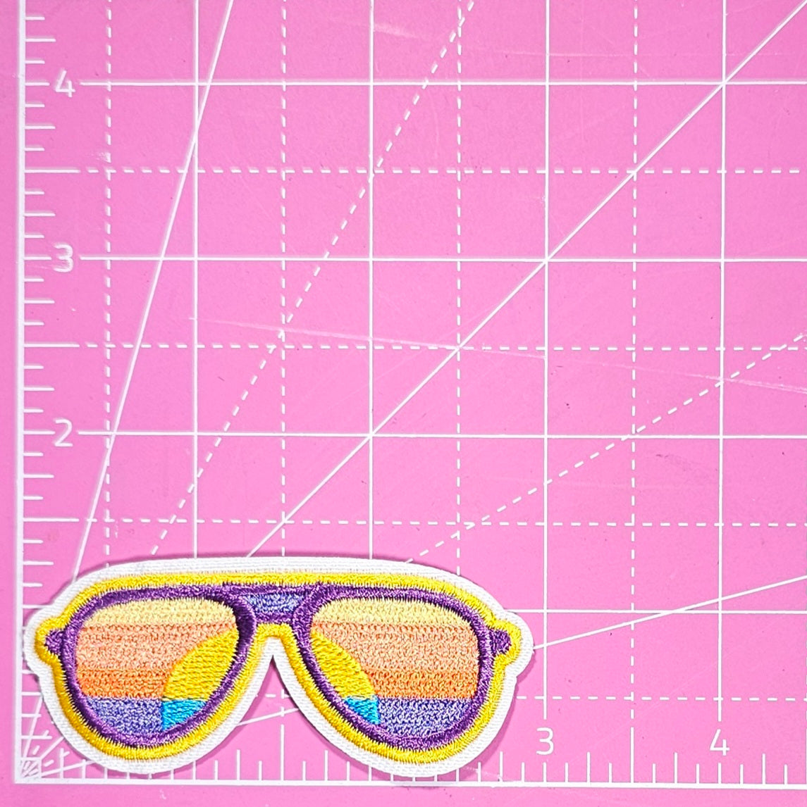 Sunglasses Sunset Summer Embroidery Iron On Patch