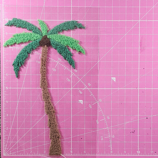 Palm Tree Fluffy Fuzzy Transfer Patch