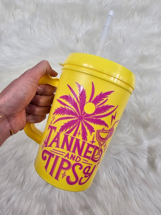 'Tanned and Tipsy' HIP SIPS Mega Mug 34oz