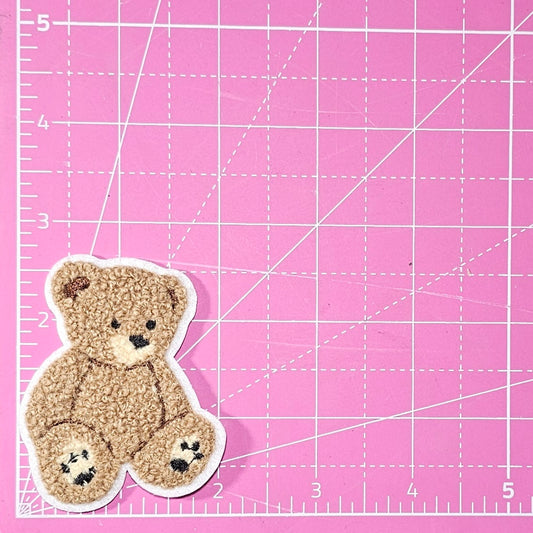 Teddy Bear Small Chenille Iron On Patch
