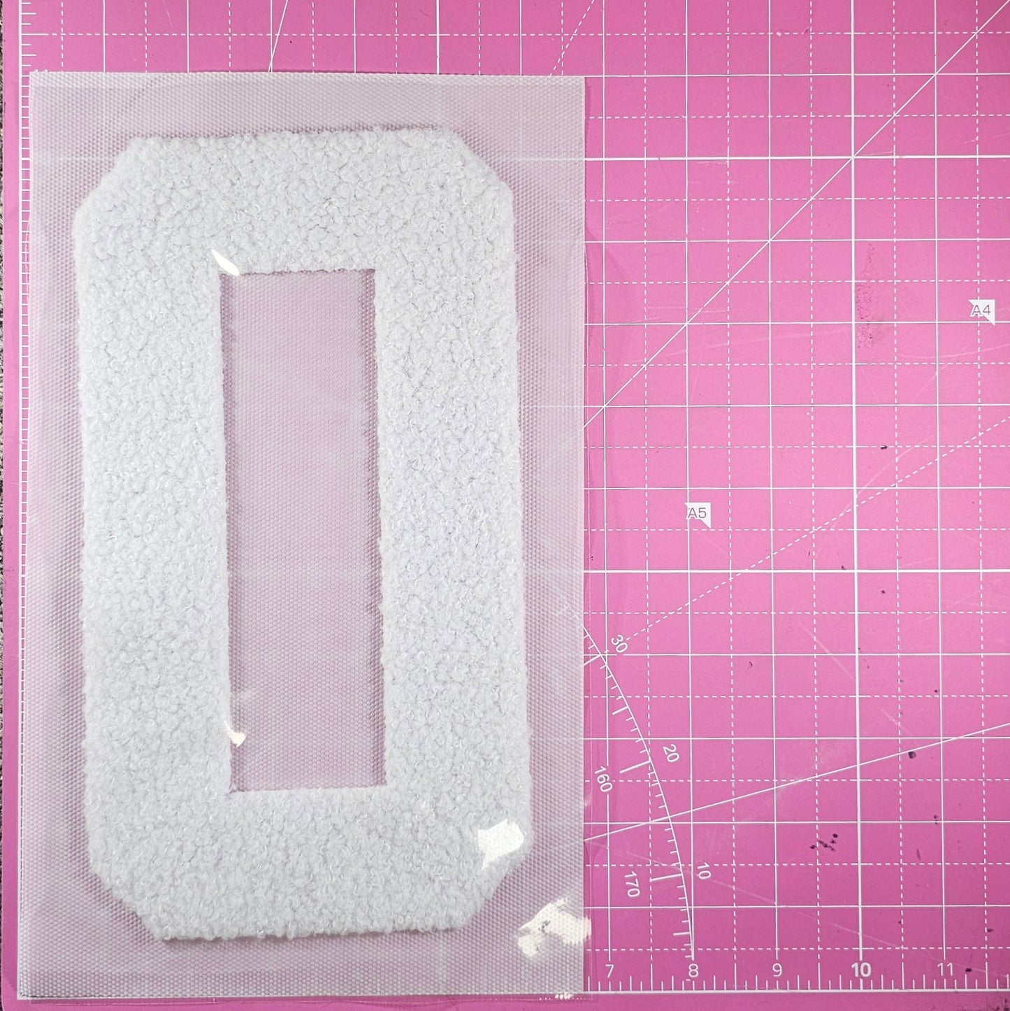 Large Team Number Fluffy Fuzzy Transfer Patch