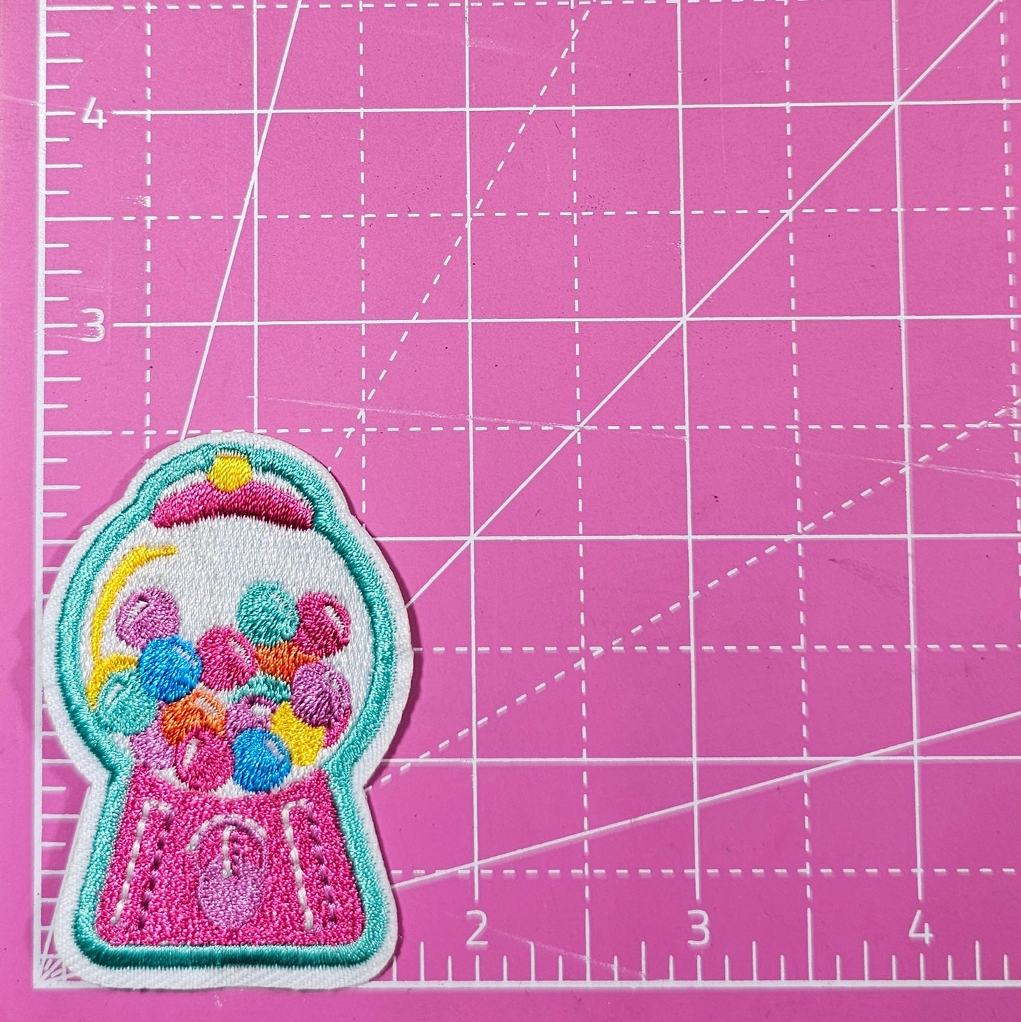 Gumball Machine Embroidery Iron On Patch