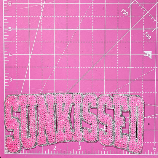Sunkissed Pink Sequin Glitter Iron On Patch