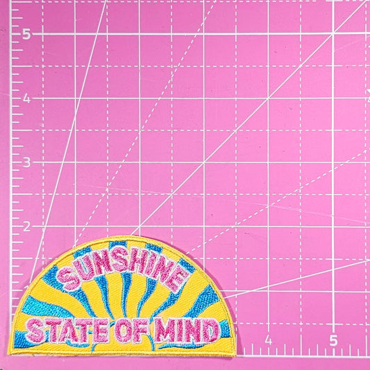 Sunshine State Of Mind Embroidery Iron On Patch