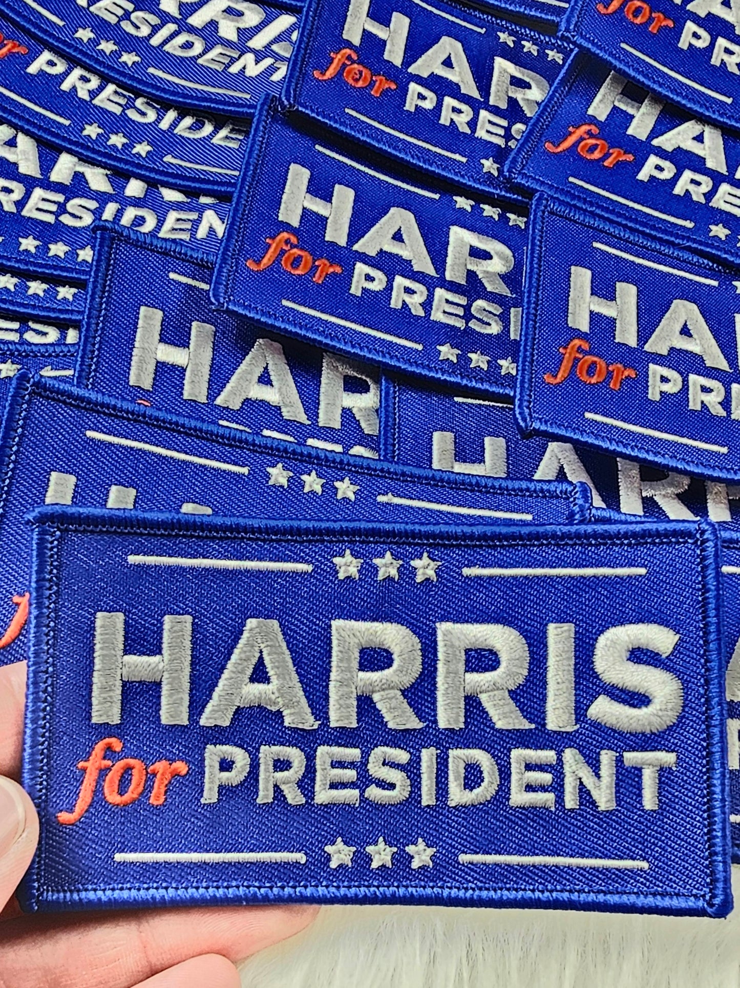Kamala Harris For President Star Embroidery Iron On Patch