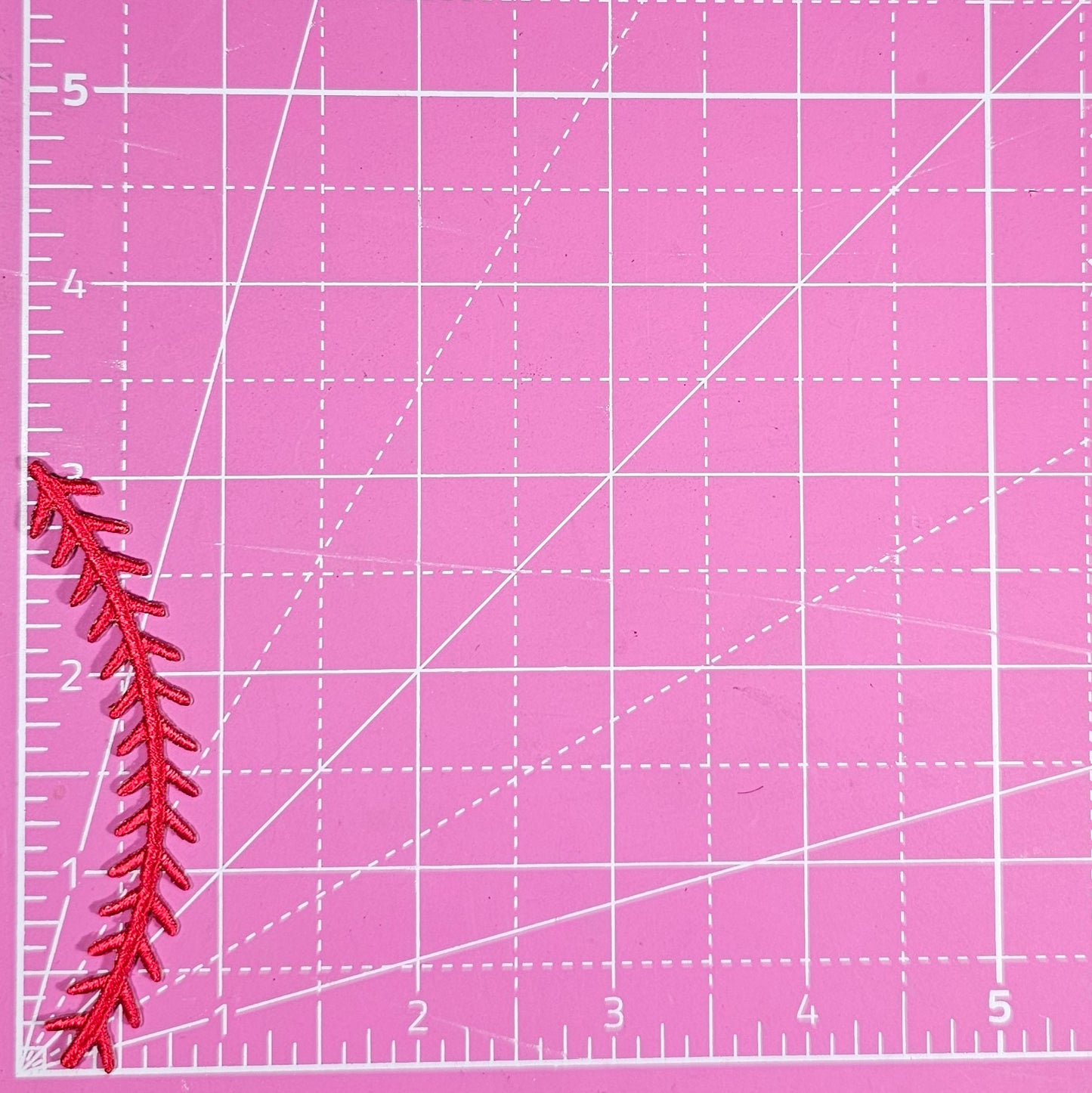 Baseball Softball Lace Stiches Embroidery Small Iron On Patch