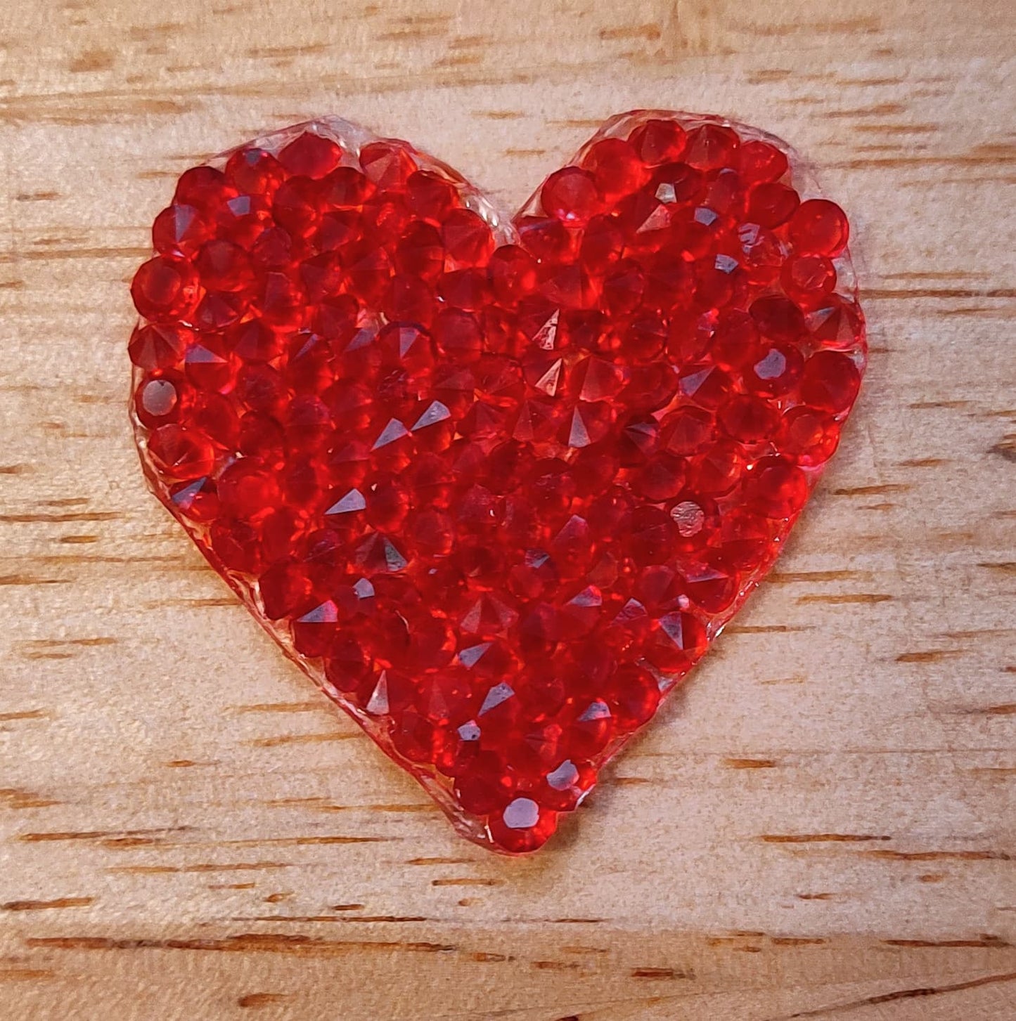 Heart Rhinestone Iron On Patch