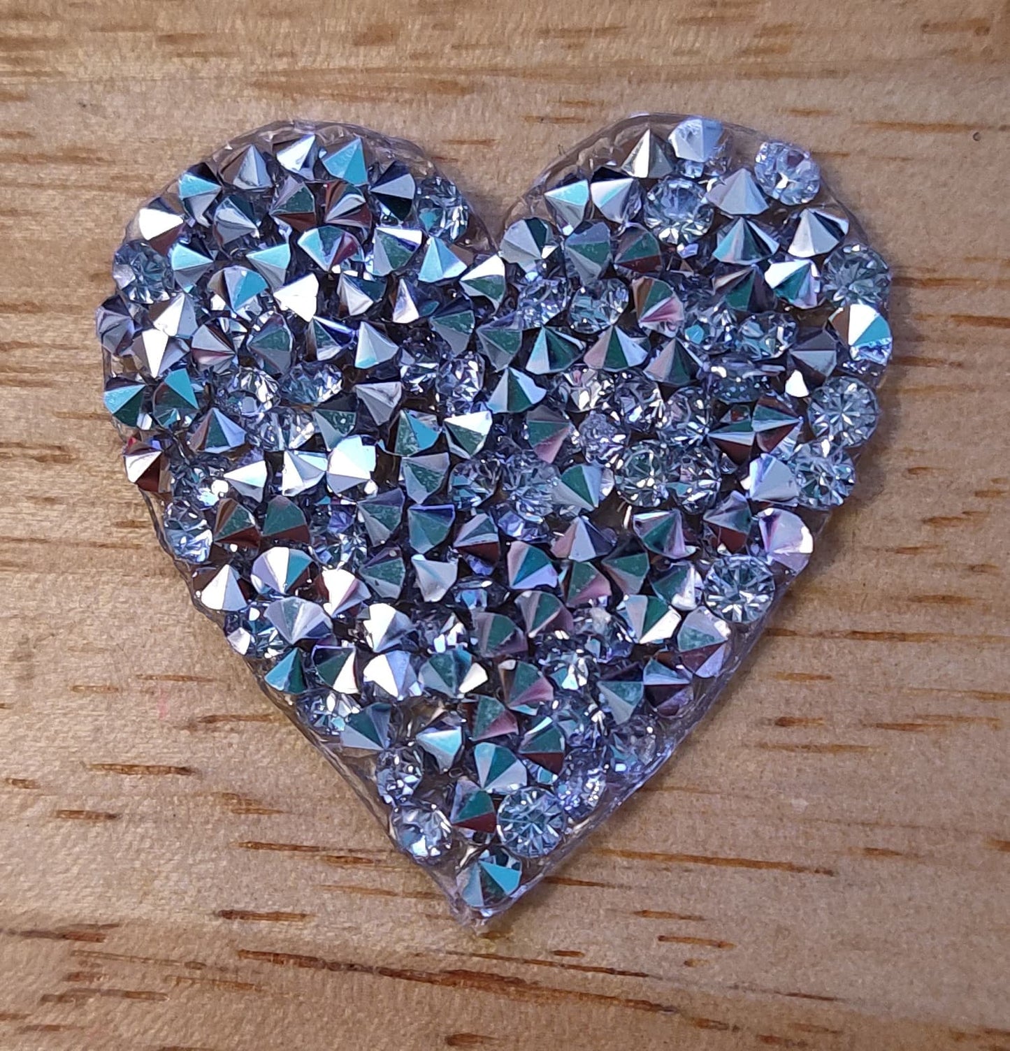 Heart Rhinestone Iron On Patch