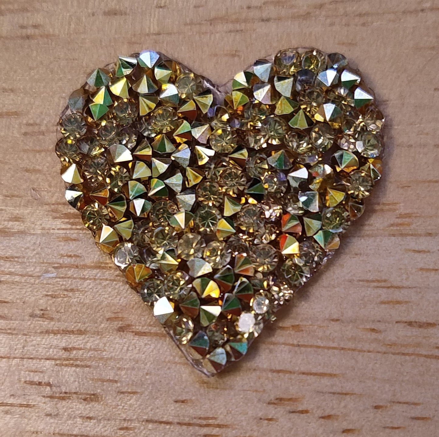 Heart Rhinestone Iron On Patch
