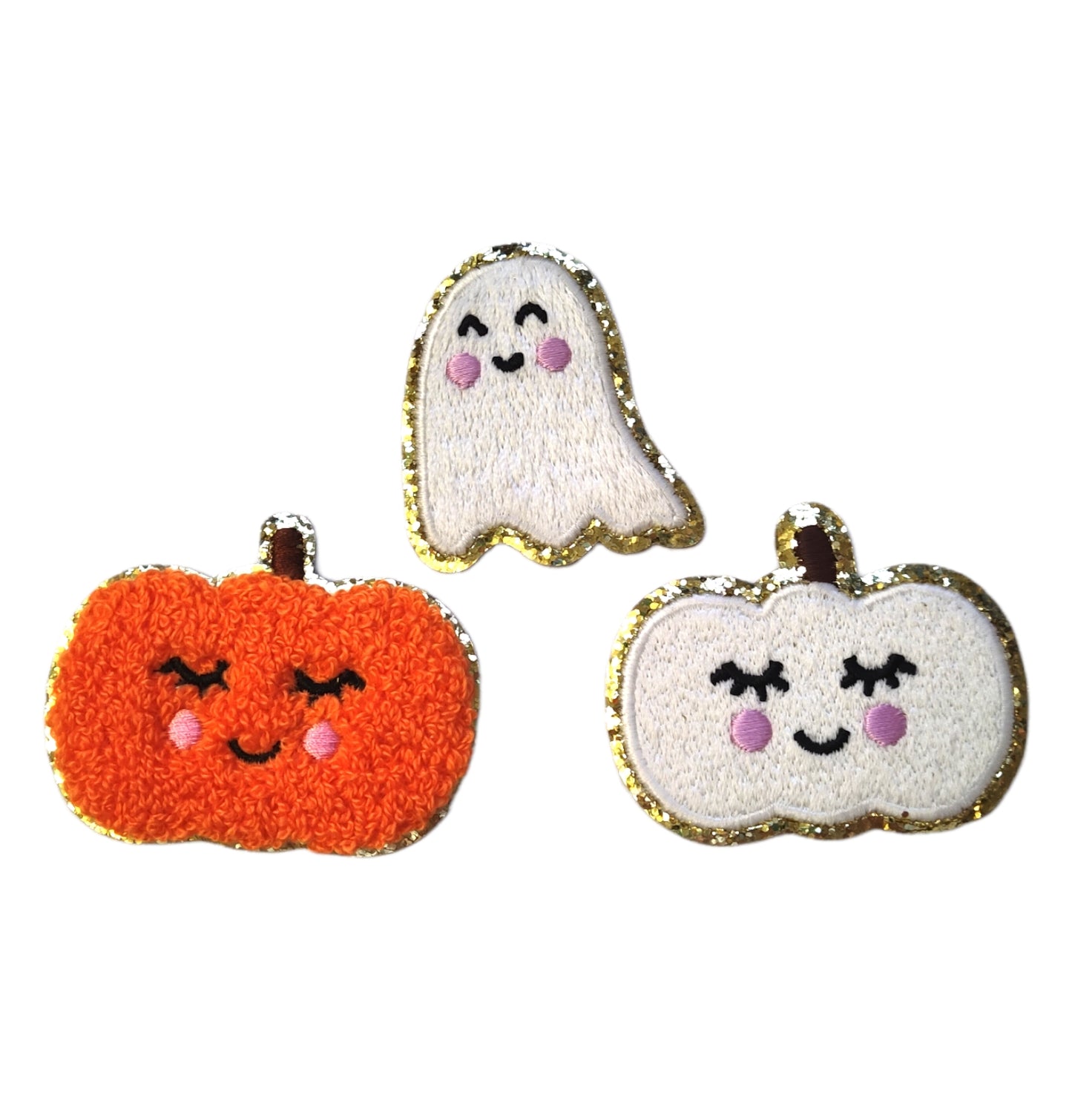 Halloween Patches Gold Glitter Iron On Patch