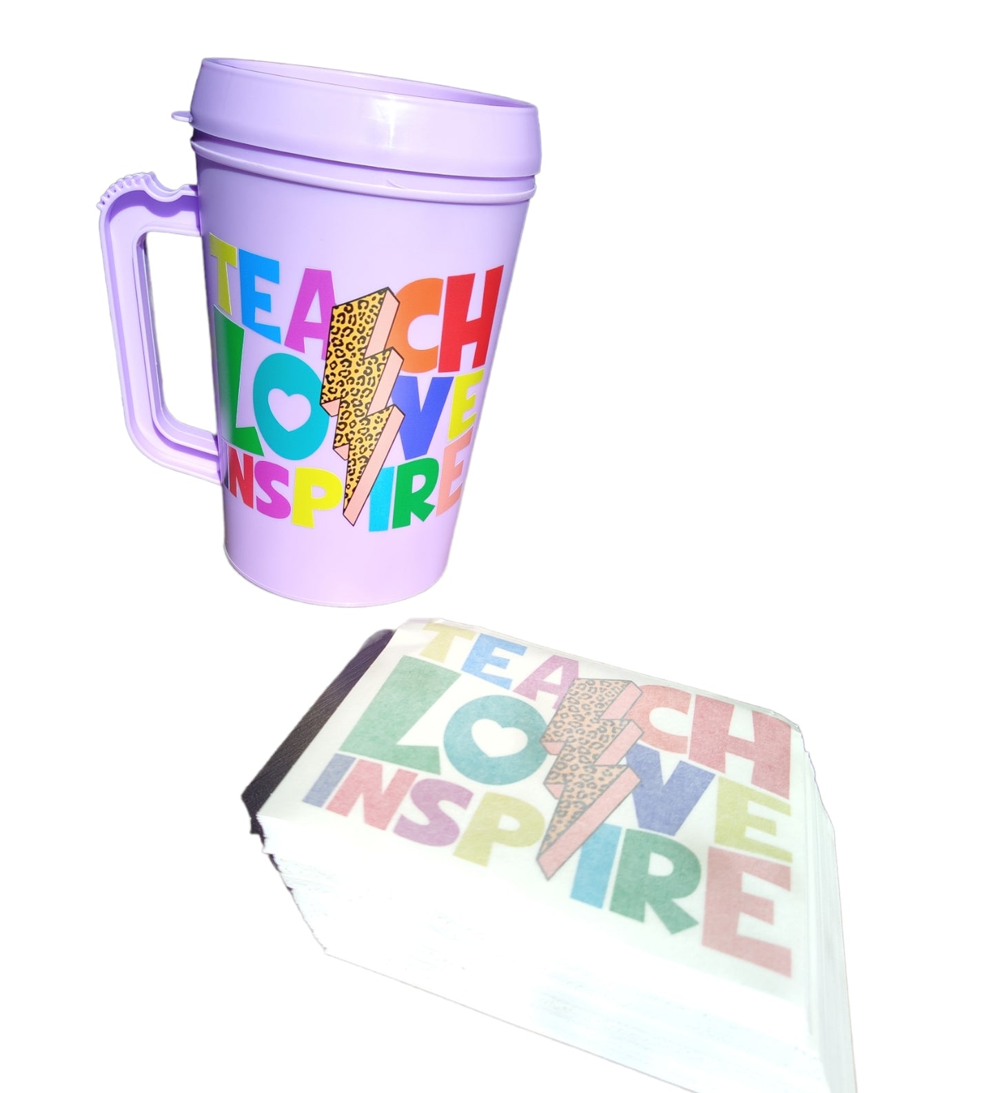 Teach, Love, Inspire Custom Printed Vinyl Decal