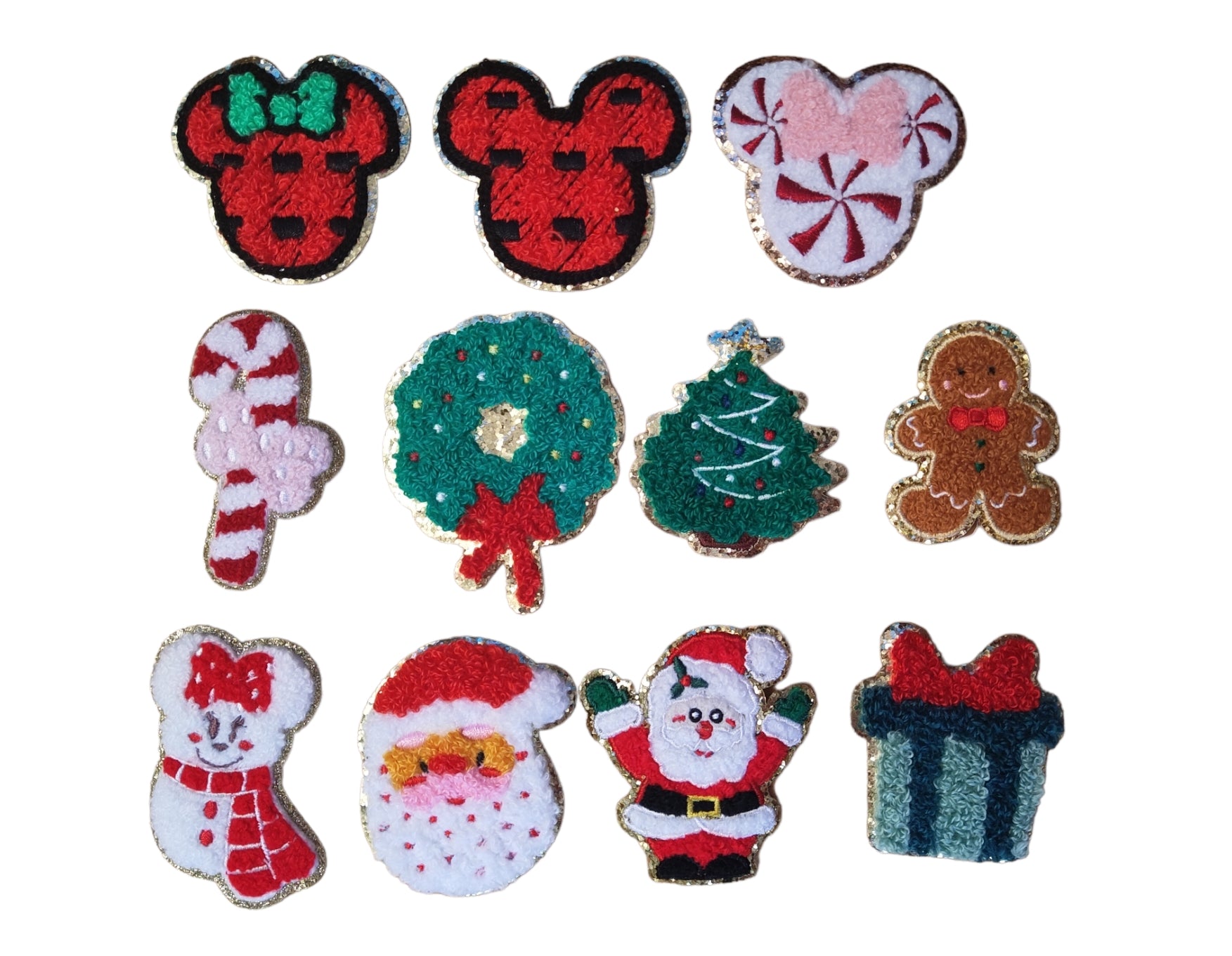 Christmas Embroidery Pattern Transfers Set of 10 Reusable Iron-On