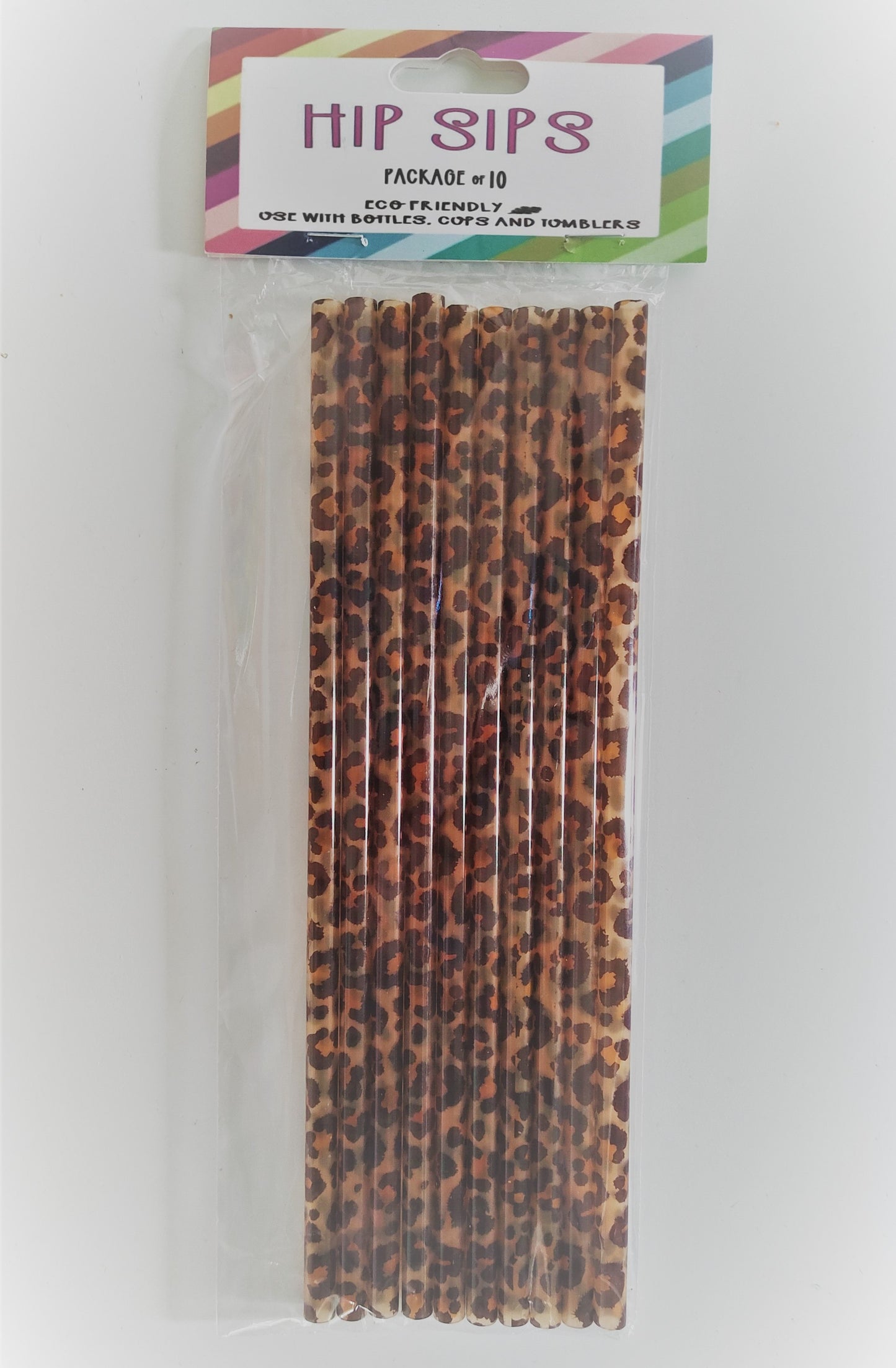 Brown Cheetah Straw Collection