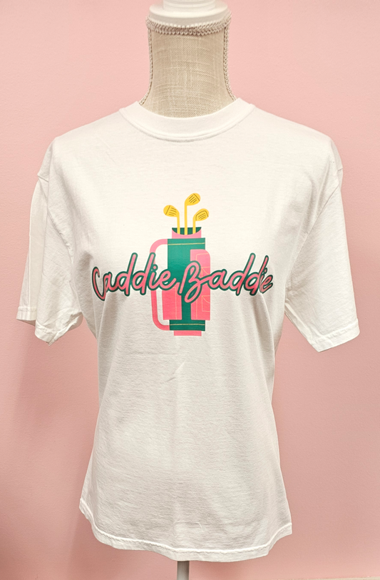 Caddie Baddie Golf Bag Unisex Comfort Colors Tee