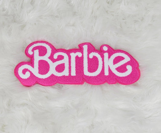 Large Barb ie Chenille Iron On Patch