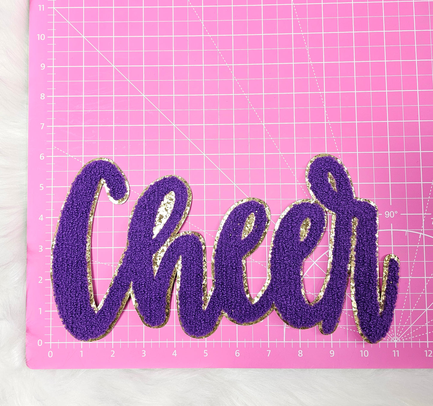Large Cursive Cheer Chenille Iron-on Patch