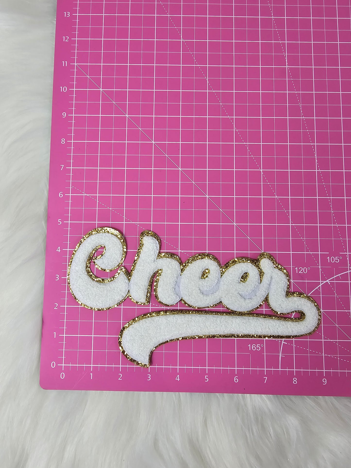 Large Cheer Chenille Iron-on Patch