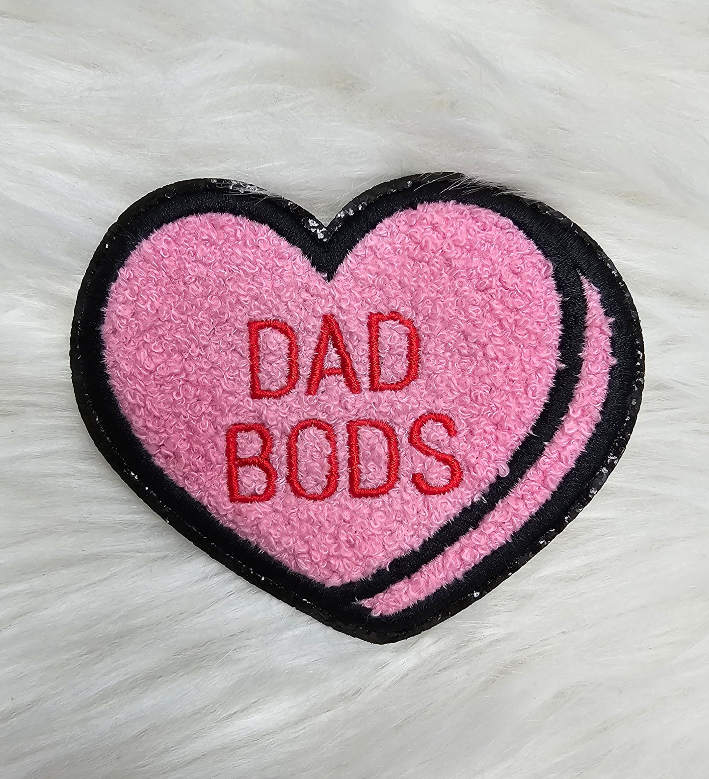 Conversation Candy Hearts Chenille Iron On Patch