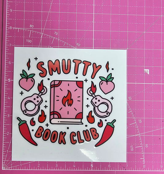 Smutty Book Club UV Transfer