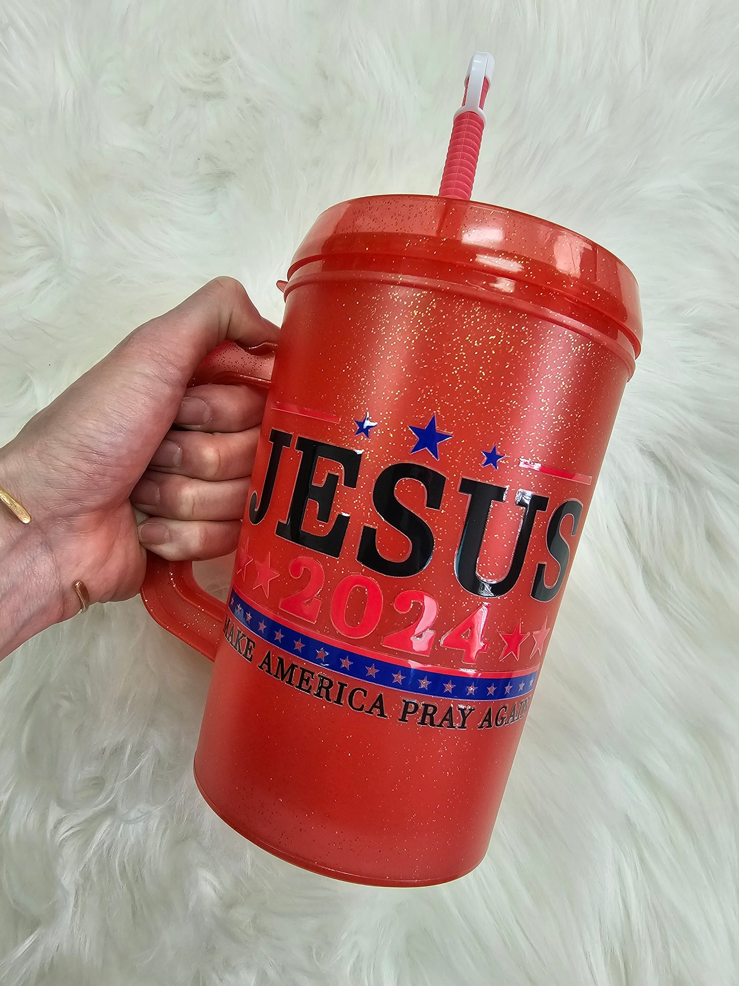 Jesus 2024 Make America Pray Again HIP SIPS Mega Mug 34oz