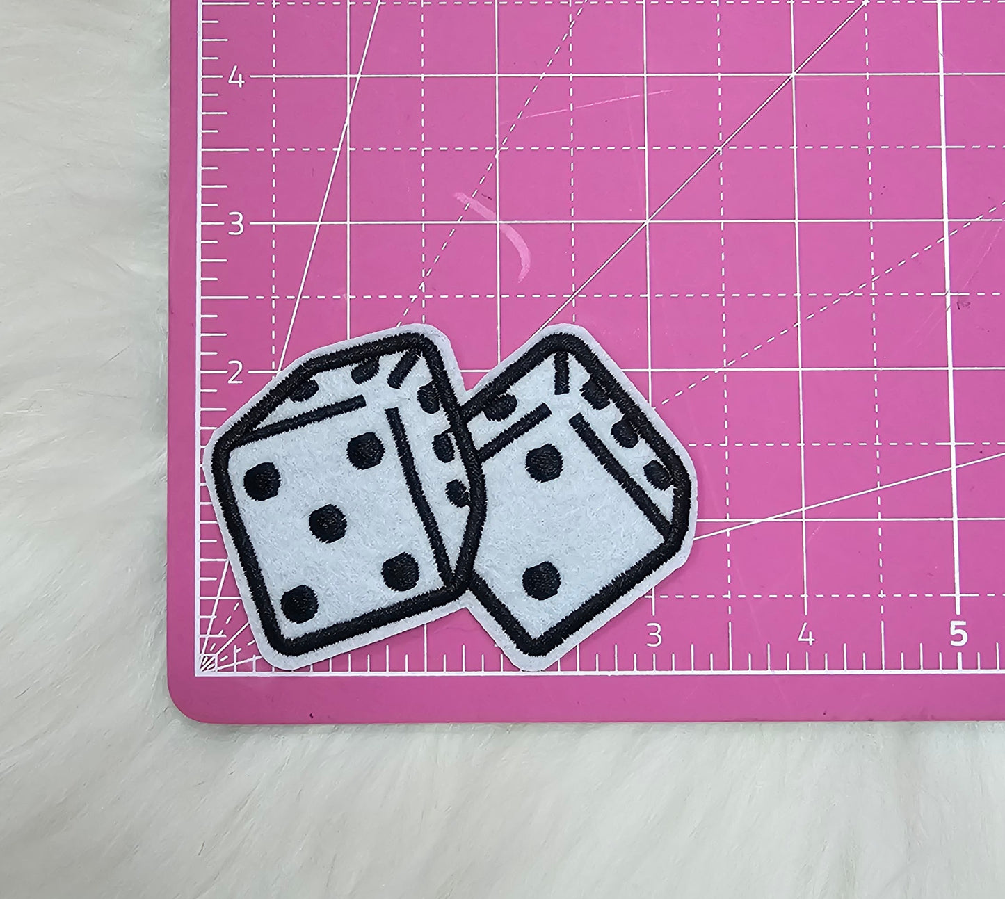 Rolling Dice Embroidery Iron On Patch