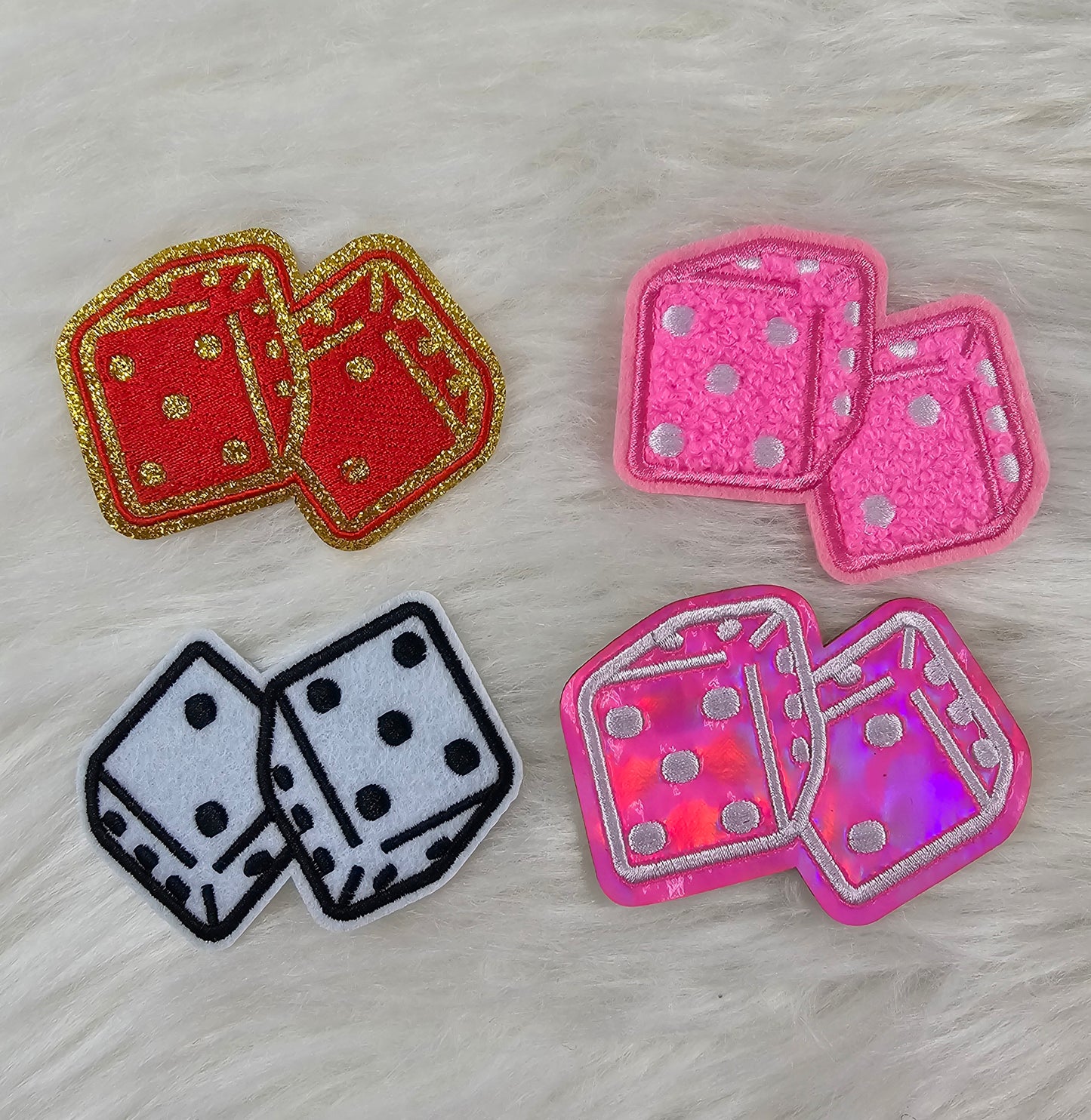 Rolling Dice Embroidery Iron On Patch