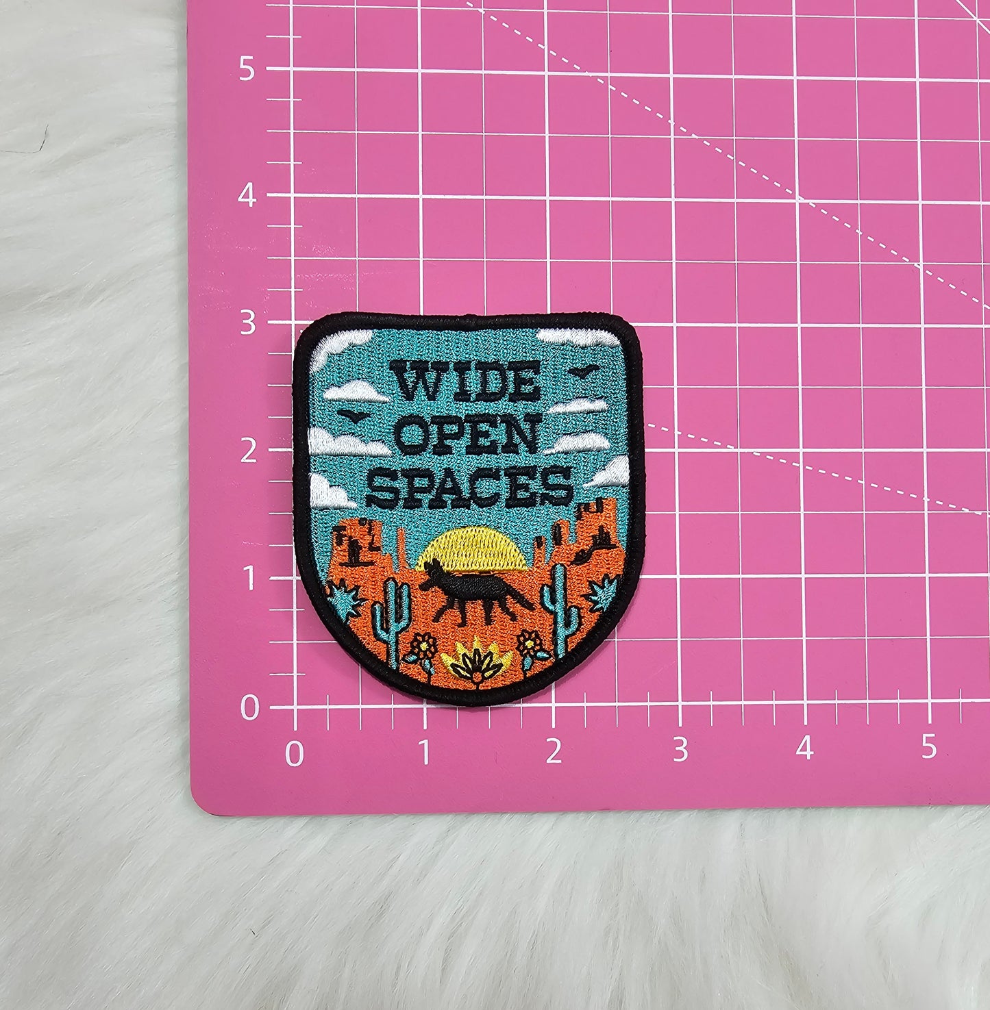 Wide Open Spaces Desert Coyote Embroidery Iron On Patch