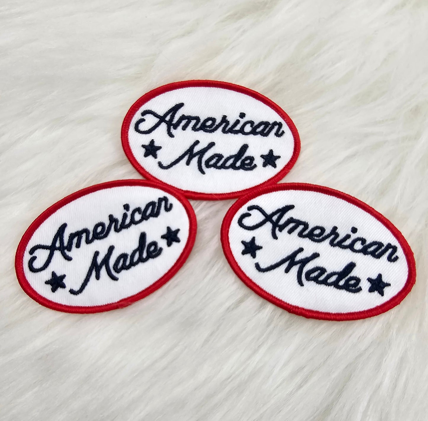American Made Embroidery Iron On Patch