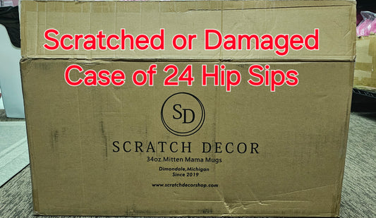 Scratched or Damaged Case of 24 Hip Sips 34oz 90's Party Mug Free Shipping