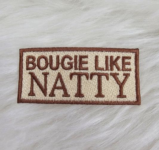Bougie Like Natty Embroidery Iron On Patch