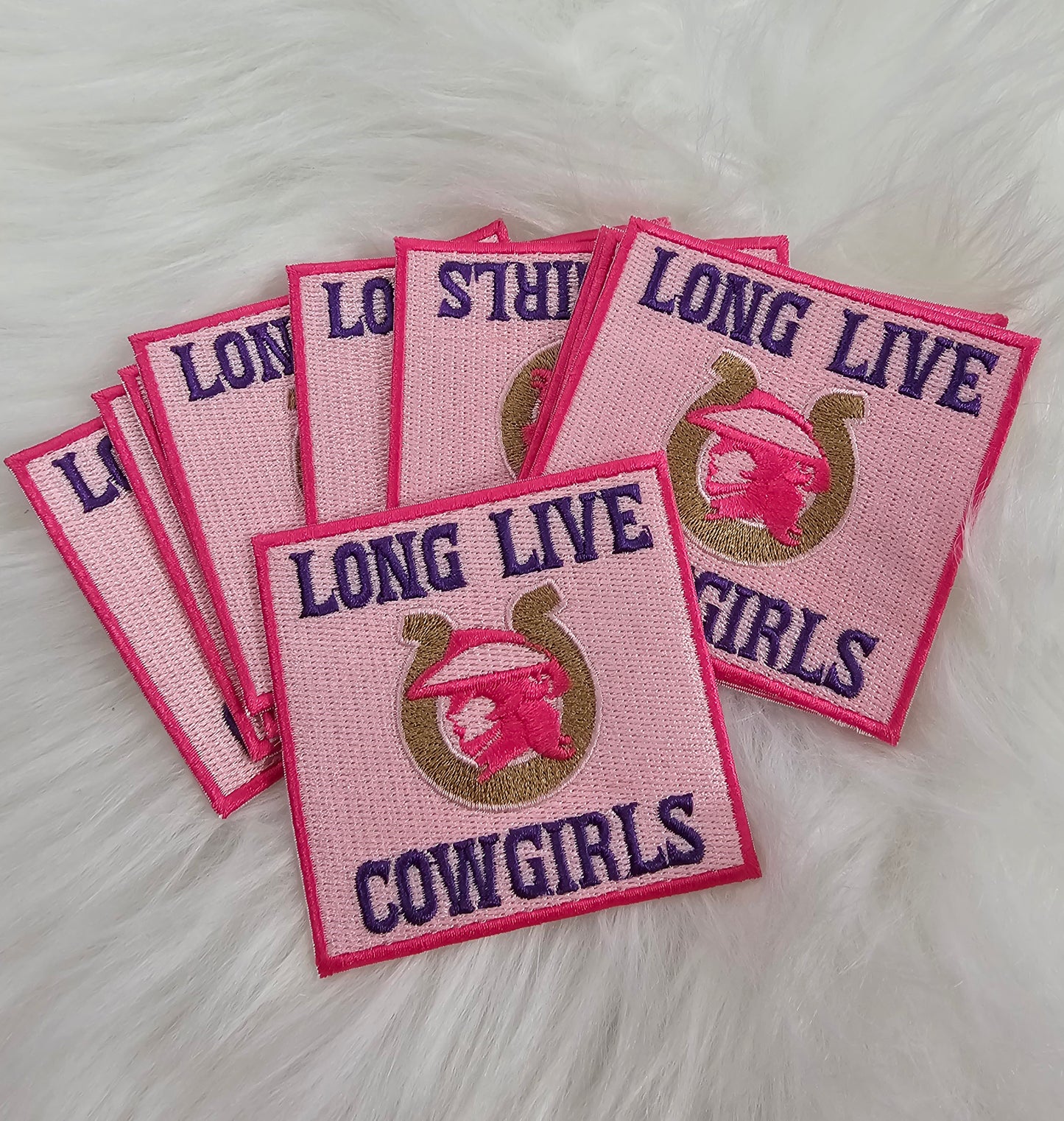 'Long Live Cowgirls' Embroidery Iron On Patch