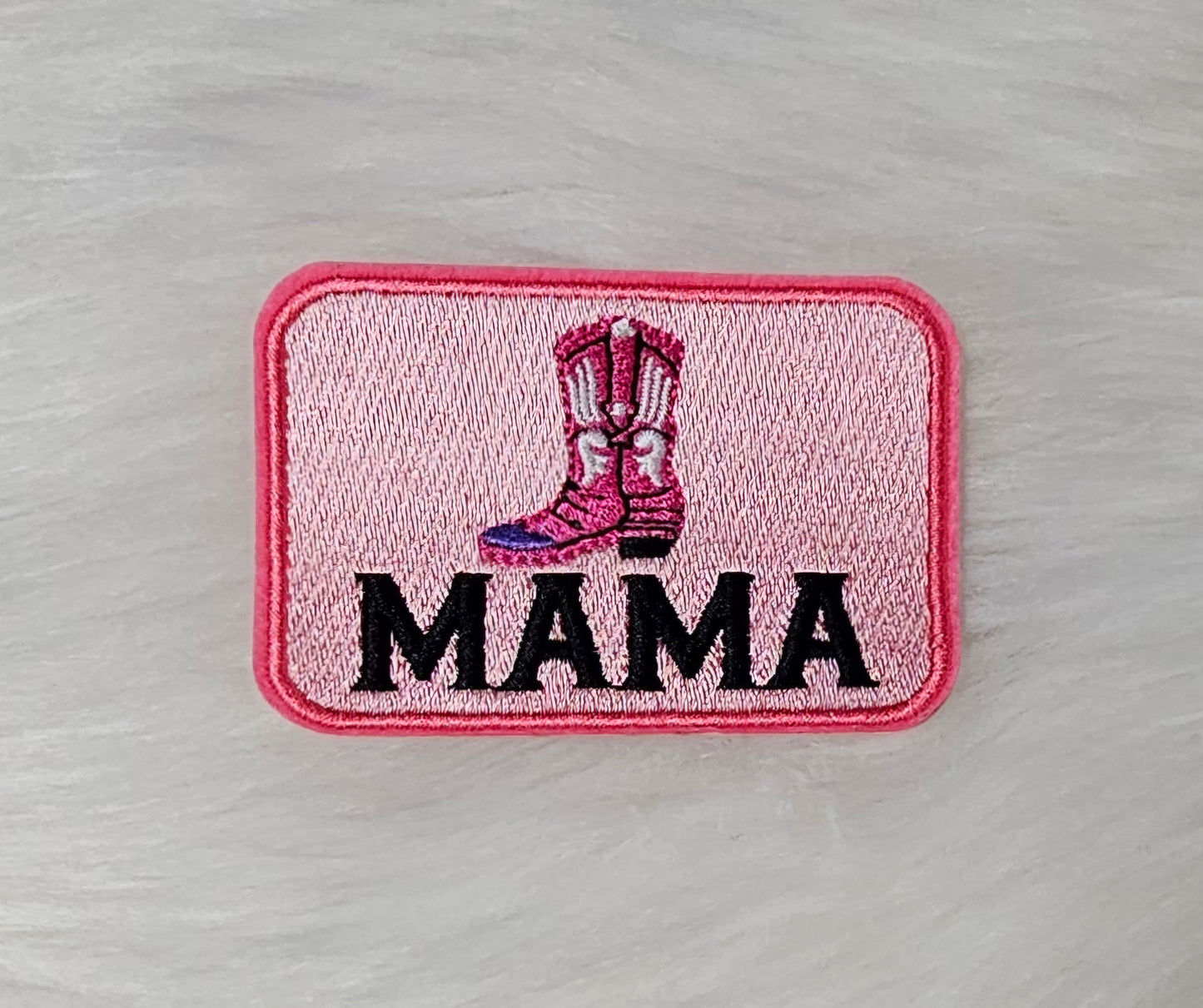 Pink Mama Boot Patch, Mama's Cowgirl Boot Patch, Mommy and Me Embroidery On Patches