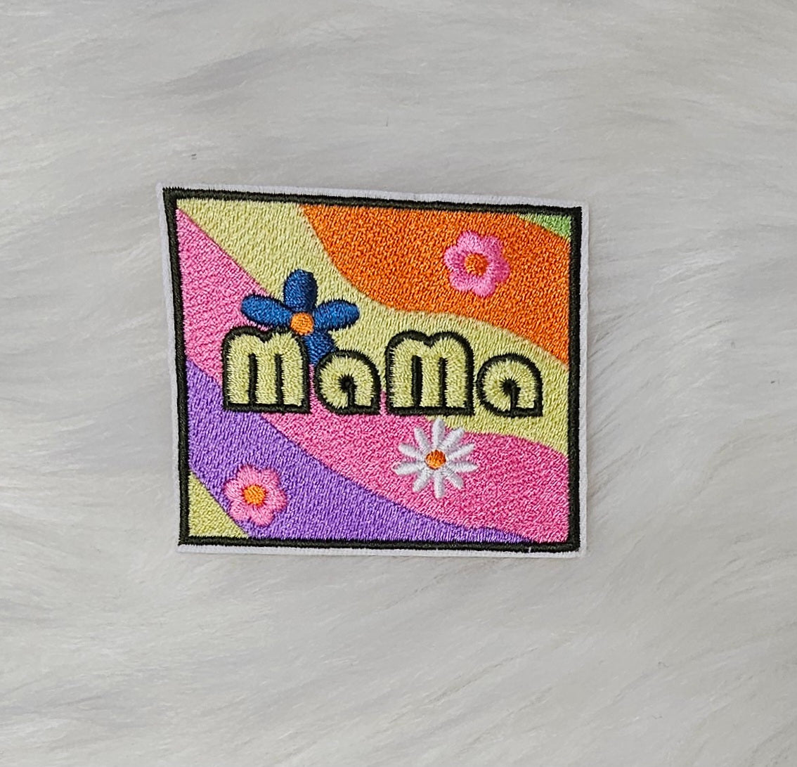 Floral Mama Patch, Mama's Sunshine Patch, Mommy and Me Embroidery On Patches