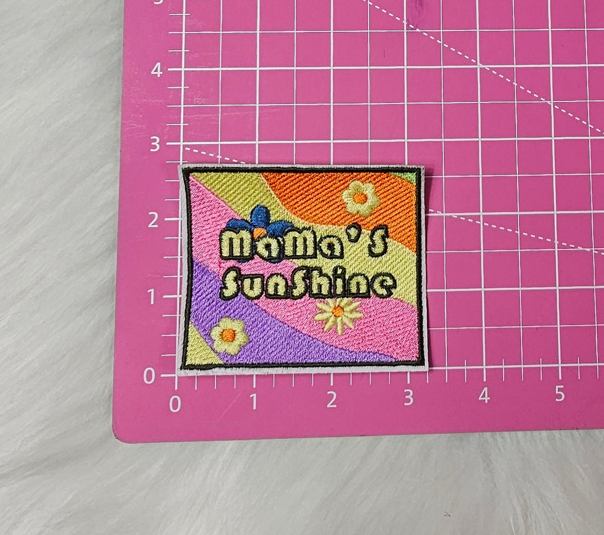 Floral Mama Patch, Mama's Sunshine Patch, Mommy and Me Embroidery On Patches