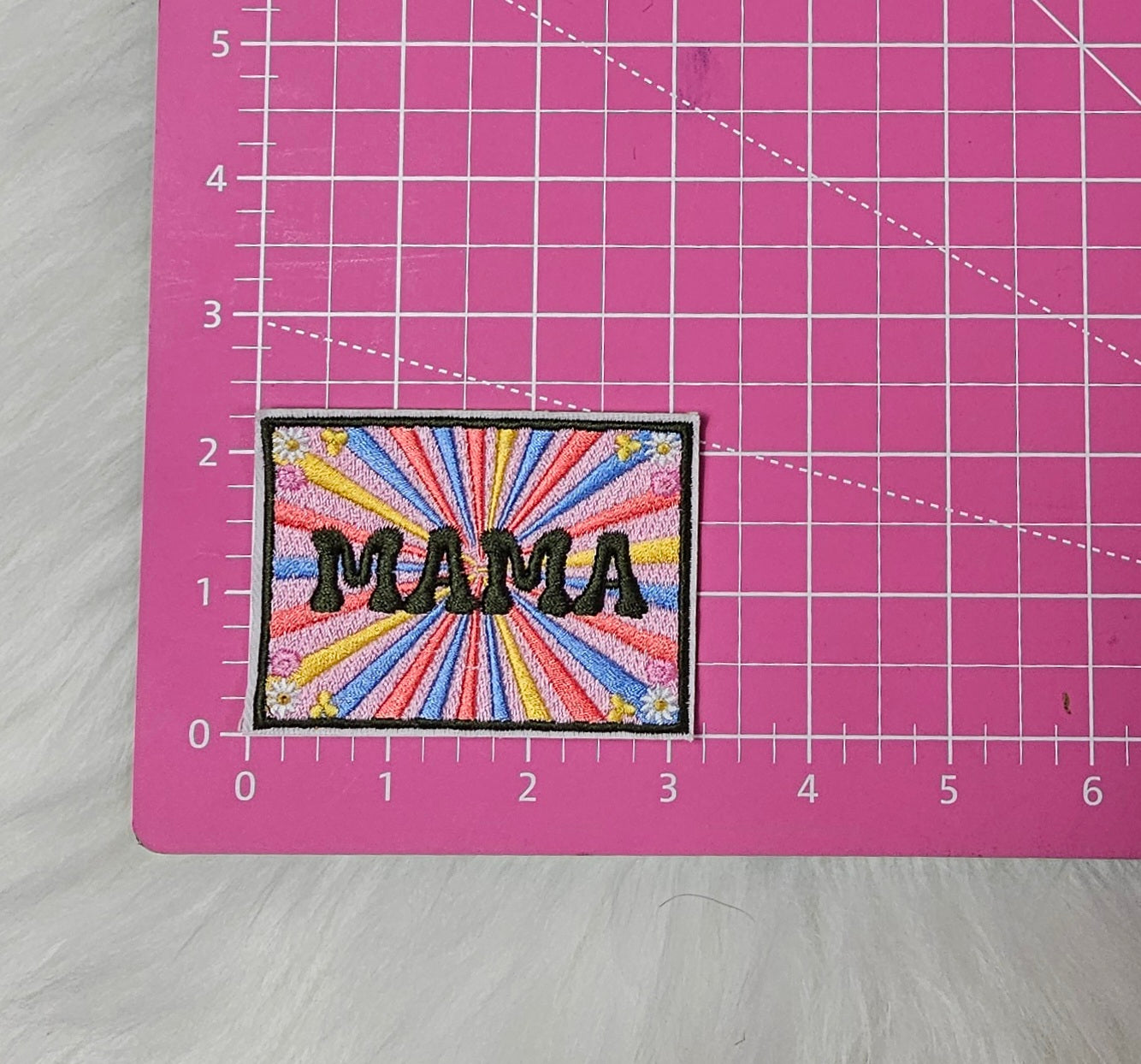 Retro Mama Floral Patch, Mama's Bestie Patch, Mommy and Me Embroidery On Patches