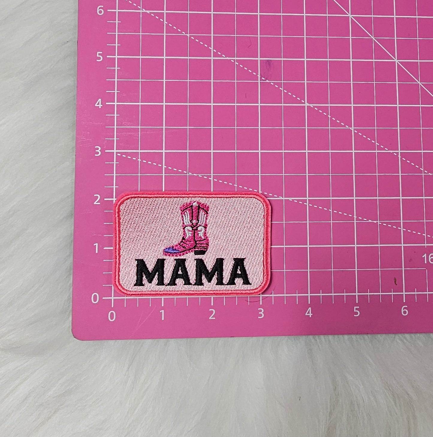 Pink Mama Boot Patch, Mama's Cowgirl Boot Patch, Mommy and Me Embroidery On Patches