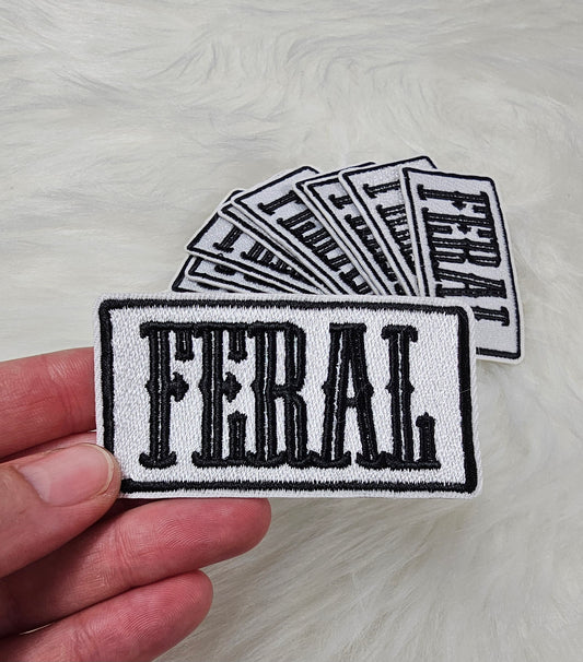 Feral Embroidery Iron On Patch