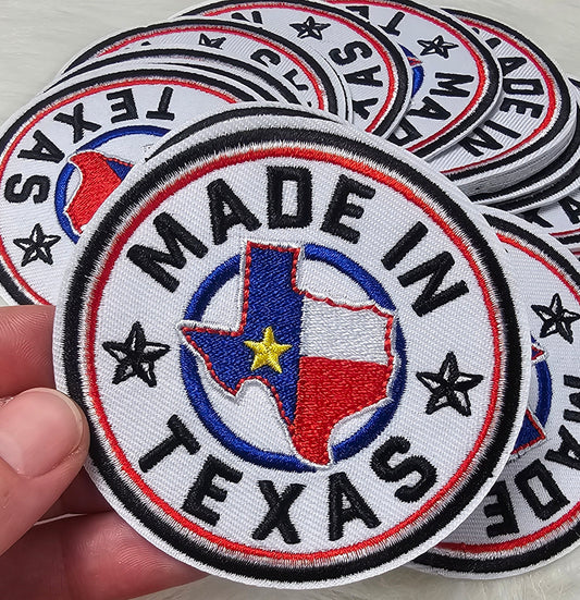 'Made in Texas' Embroidery Iron On Patch