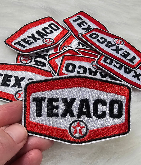 Texa co Gas Vintage Racing Embroidery Iron On Patch