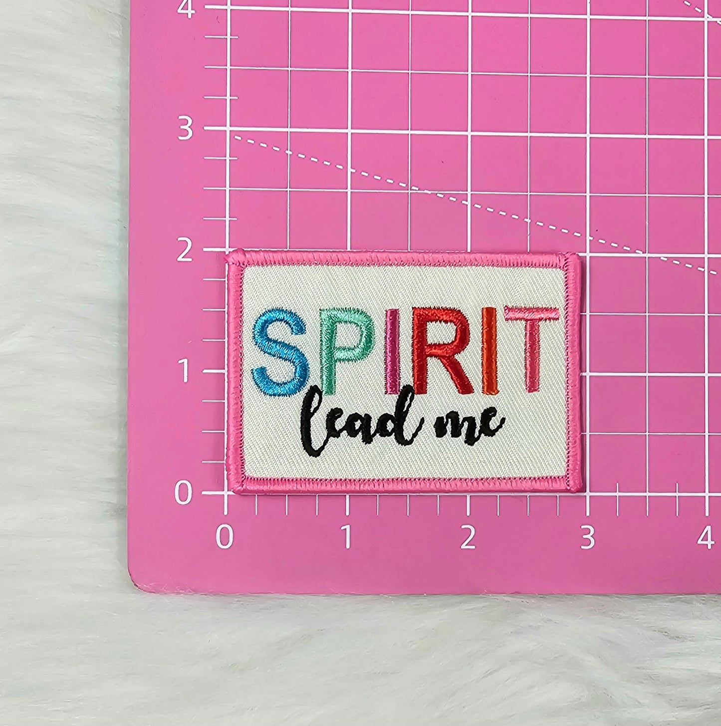 'Spirit Lead Me' Colorful Christian Woven Embroidery Iron On Patch